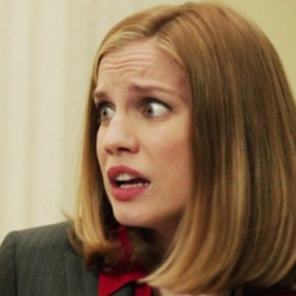 Chief of Staff Amy Brookheimer (played by Anna Chlumsky) adds comedy to 'Veep' through her many unique facial expressions.