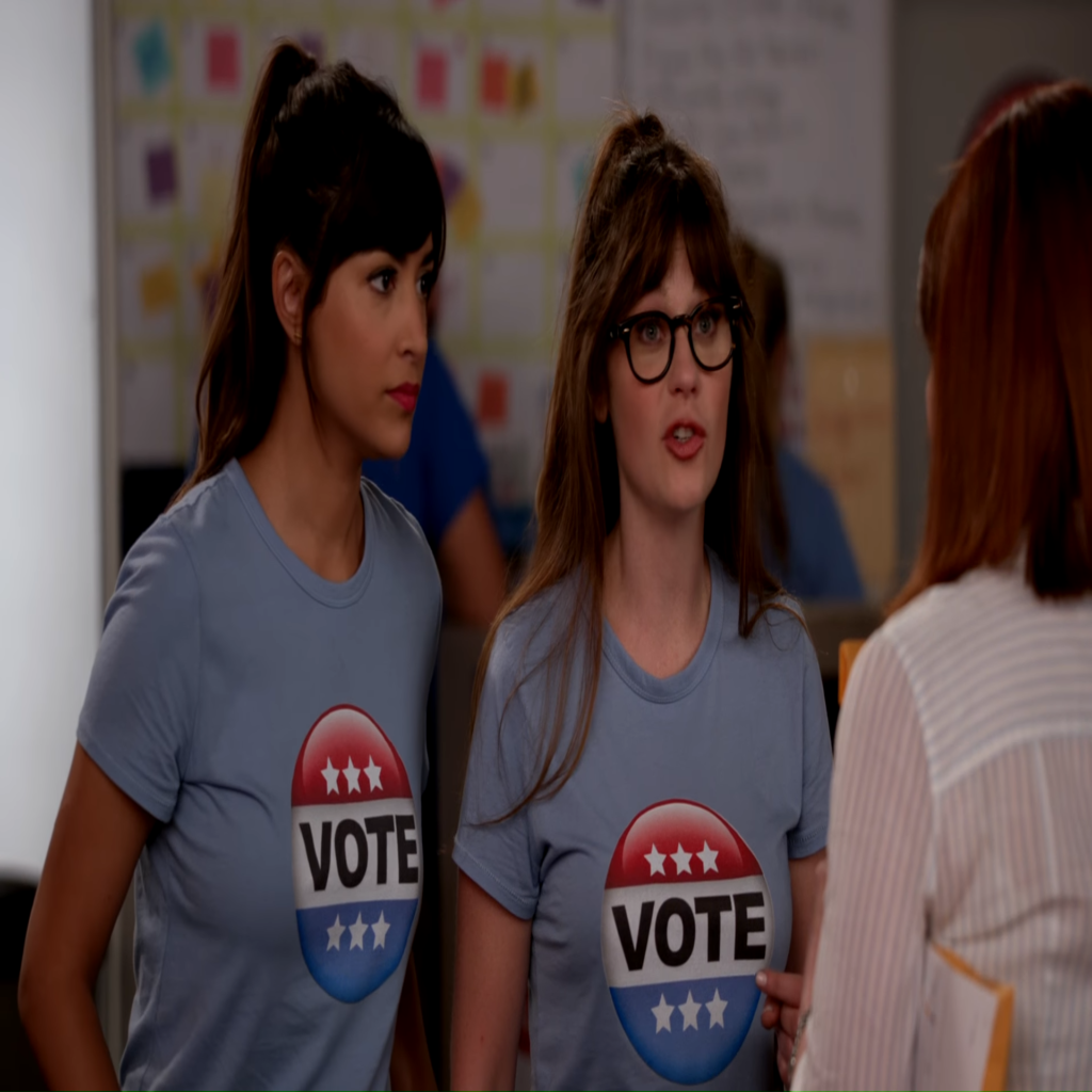 Fictional Councilwoman Fawn Moscato Gives Voting Tips To Fellow New Girl Characters Mxdwn Television