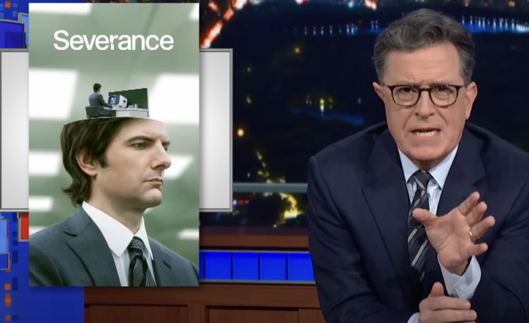 Stephen Colbert Parodies Apple TV’s ‘Severance’ In “Deleted Scenes” From the Emmy-Nominated Drama
